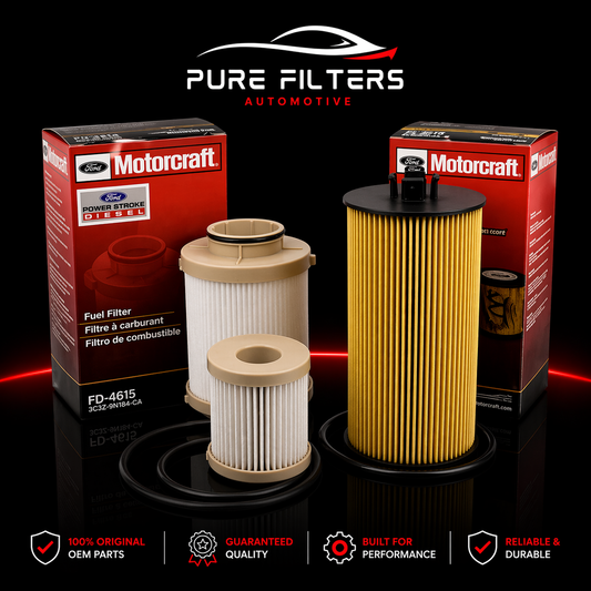 Motorcraft FL2016 Oil Filter & FD4616 Fuel Filter Set for Ford 6.0L Powerstroke