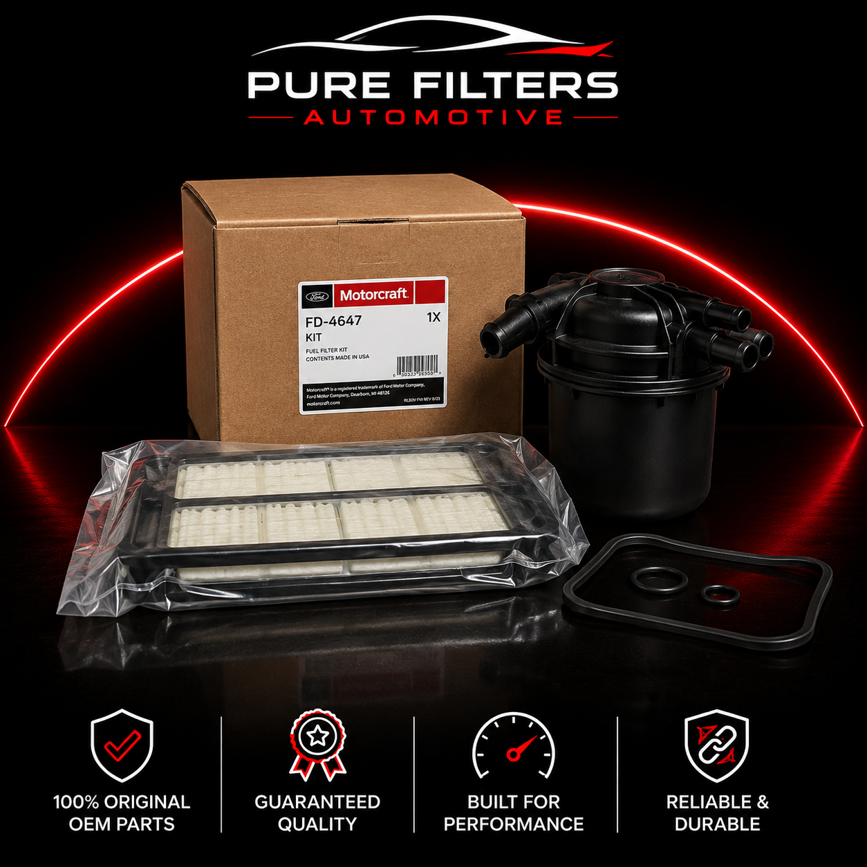 Genuine OEM Motorcraft FD4647 Ford 6.7 Diesel Fuel Filter Set was FD4641 FD4625