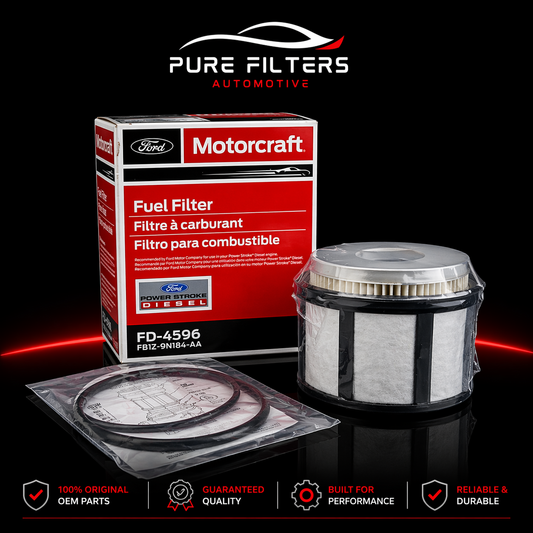 Motorcraft FD-4596 Fuel Filter Kit for Ford 6.0L Power Stroke Diesel