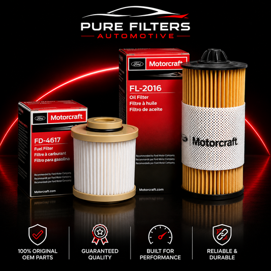 Motorcraft FD-4617 and FL-2016 Combo Pack of 2 | OEM Oil & Fuel Filter.