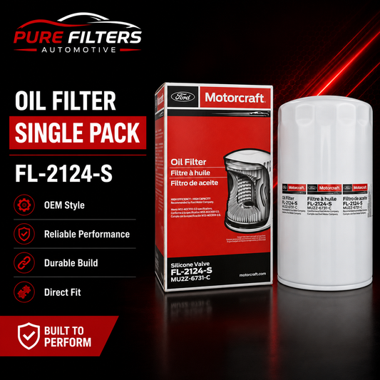 Motorcraft FL-2124-S Oil Filter Single Pack – Genuine OEM Replacement Filter