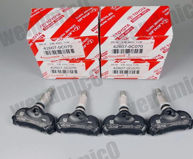 Toyota Lexus Genuine TPMS Tire Pressure Sensor Valve 42607-0C070 OEM Set of 4
