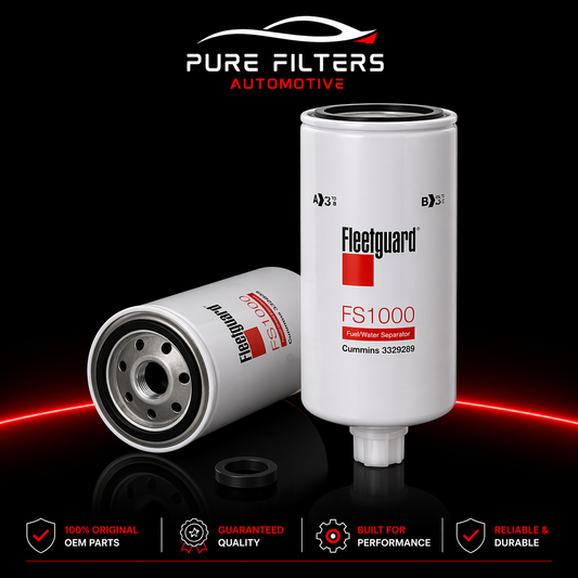 Fleetguard FS1000 Fuel Filter Water Separator Spin-On For Cummins 3329289 Pack of 6