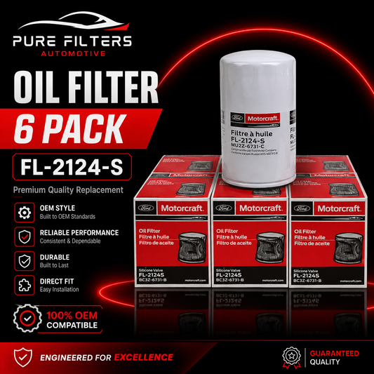 Motorcraft FL-2124-S Oil Filter 6 Pack – OEM Replacement Engine Oil Filters
