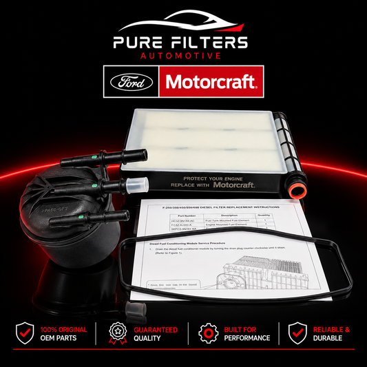 Genuine OEM Motorcraft FD4647 Ford 6.7 Diesel Fuel Filter Set was FD4641 FD4625