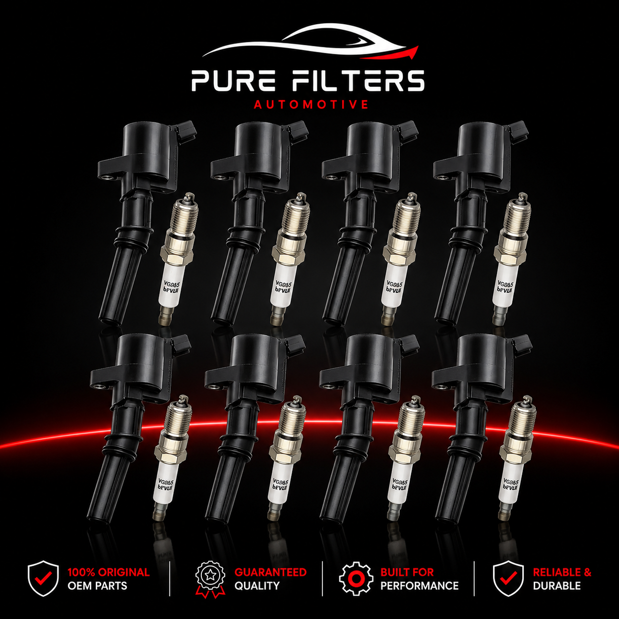 8 Set Motorcraft DG508 Ignition Coils & SP479 Spark Plugs for Ford F150 4.6L 5.4L
