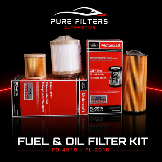 Motorcraft FD-4616 Fuel Filter & FL-2016 Oil Filter Kit – Diesel Engine Replacement Set