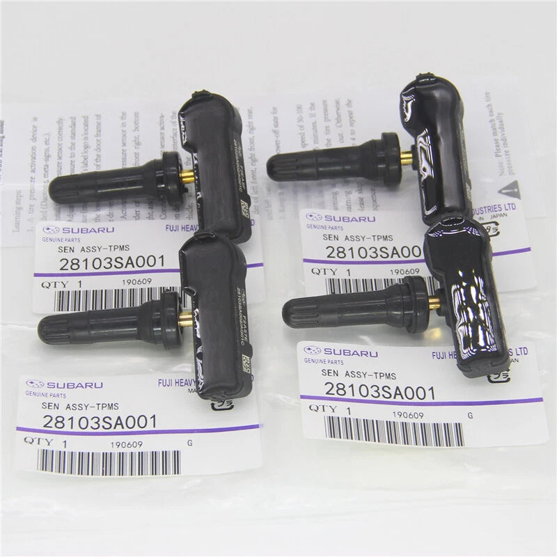 Genuine Subaru 28103SA001 TPMS Tire Pressure Monitoring Sensors Set of 4 OEM 315MHz Replacement Sensors